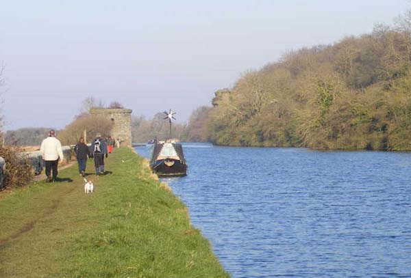 Walkers And Boat Near SRB