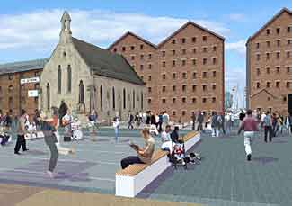 Plan for Phase 1a of the public realm, Gloucester Docks, 2004