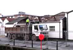 Dismantling the former sack works at Gloucester Docks