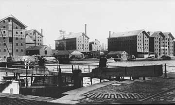 Looking south-east across the Main Basin, Gloucester Docks, c1910