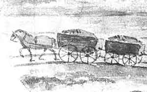 Tramroad horse-drawn wagons