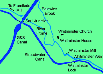 Map of Whitminster area