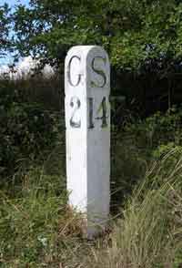 Milepost at Two Mile Bend